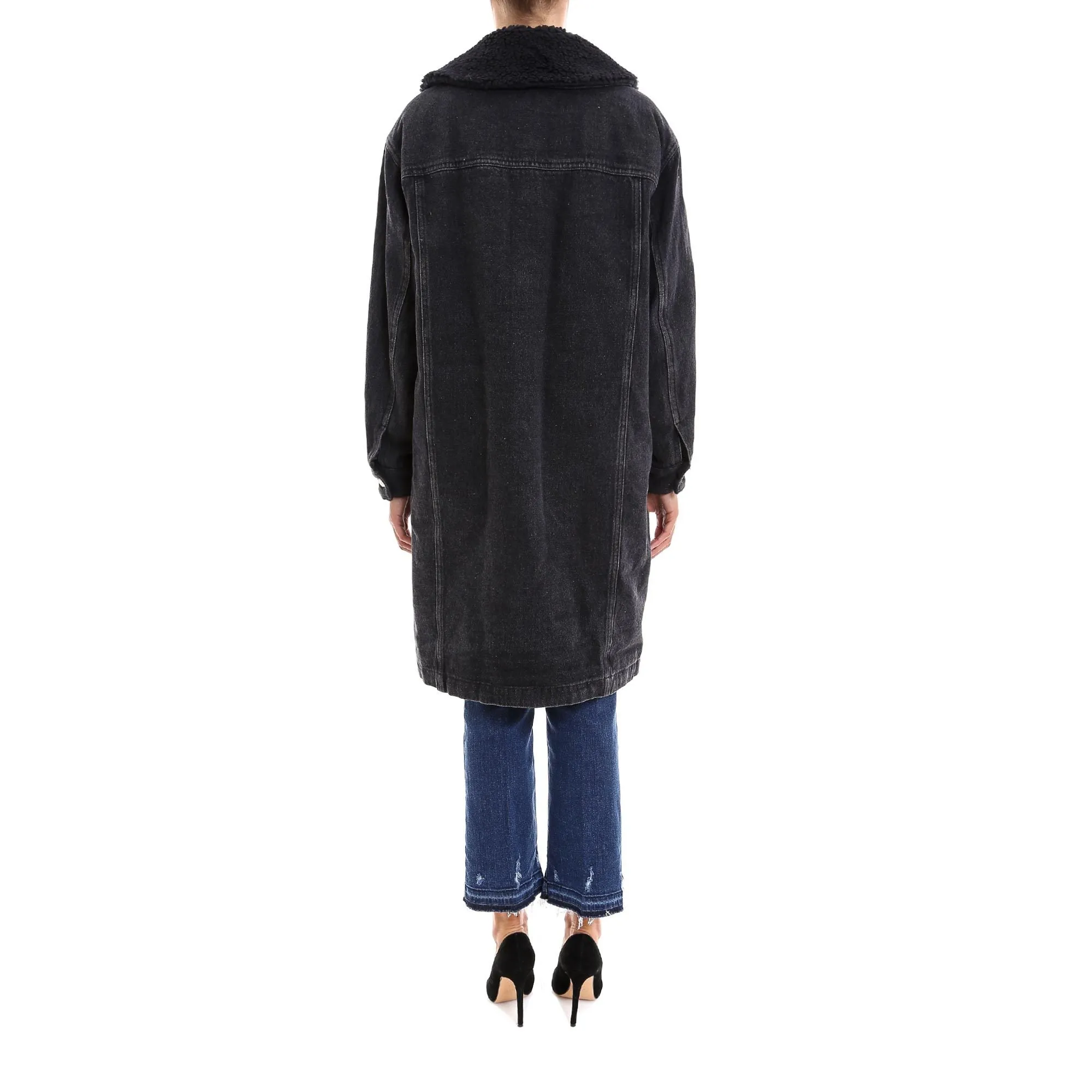 3.1 Phillip Lim Shearling Denim Coat