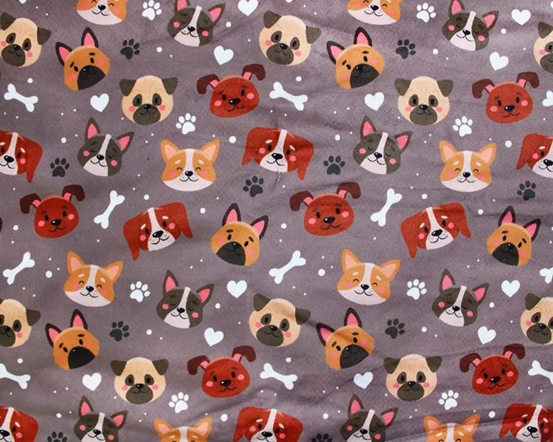 40CM REMNANT DOGS SHERPA BACKED CUDDLE FLEECE
