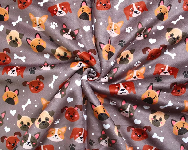 40CM REMNANT DOGS SHERPA BACKED CUDDLE FLEECE
