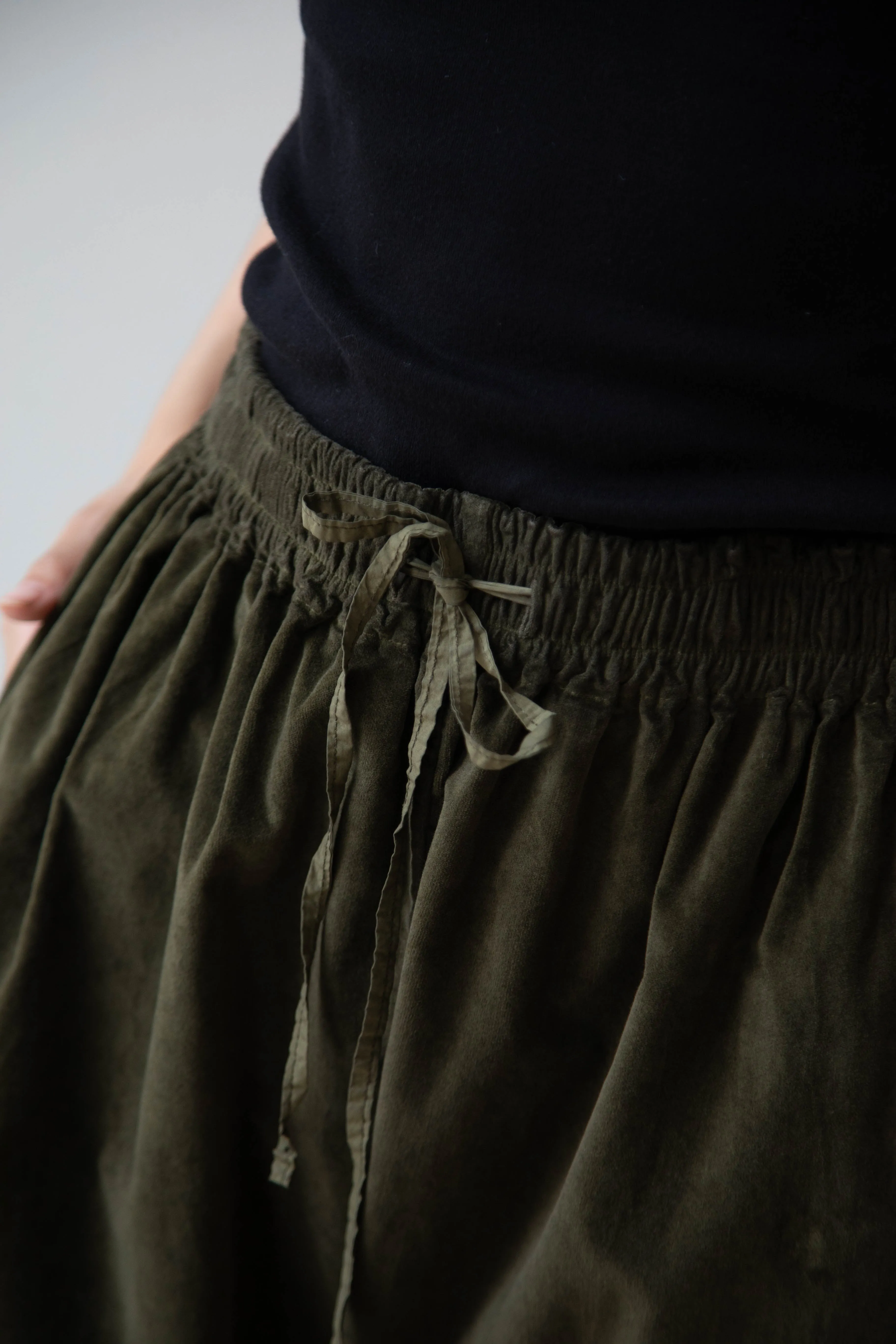 Album di Famiglia | Velvet Braghe Pants in Olive