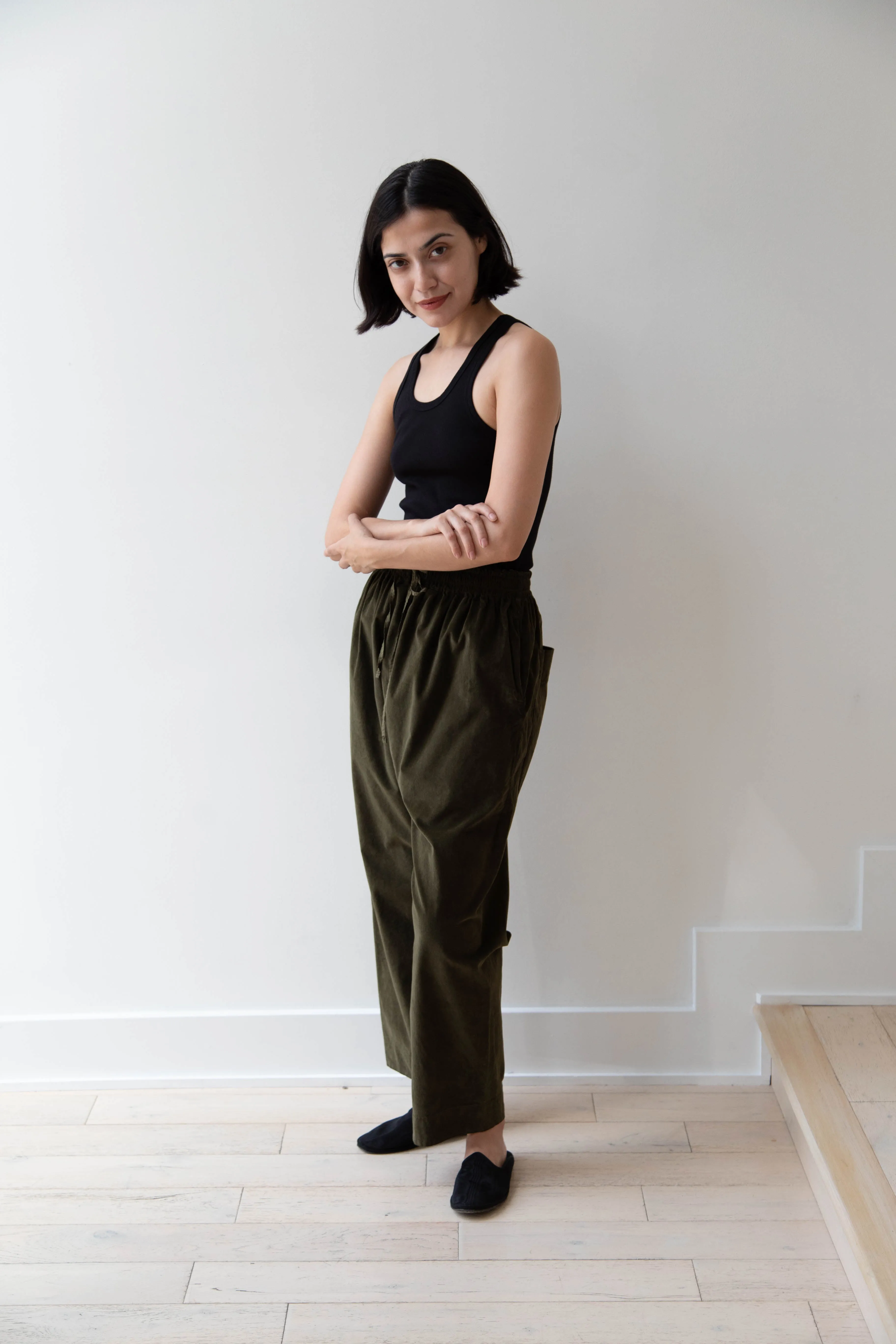 Album di Famiglia | Velvet Braghe Pants in Olive