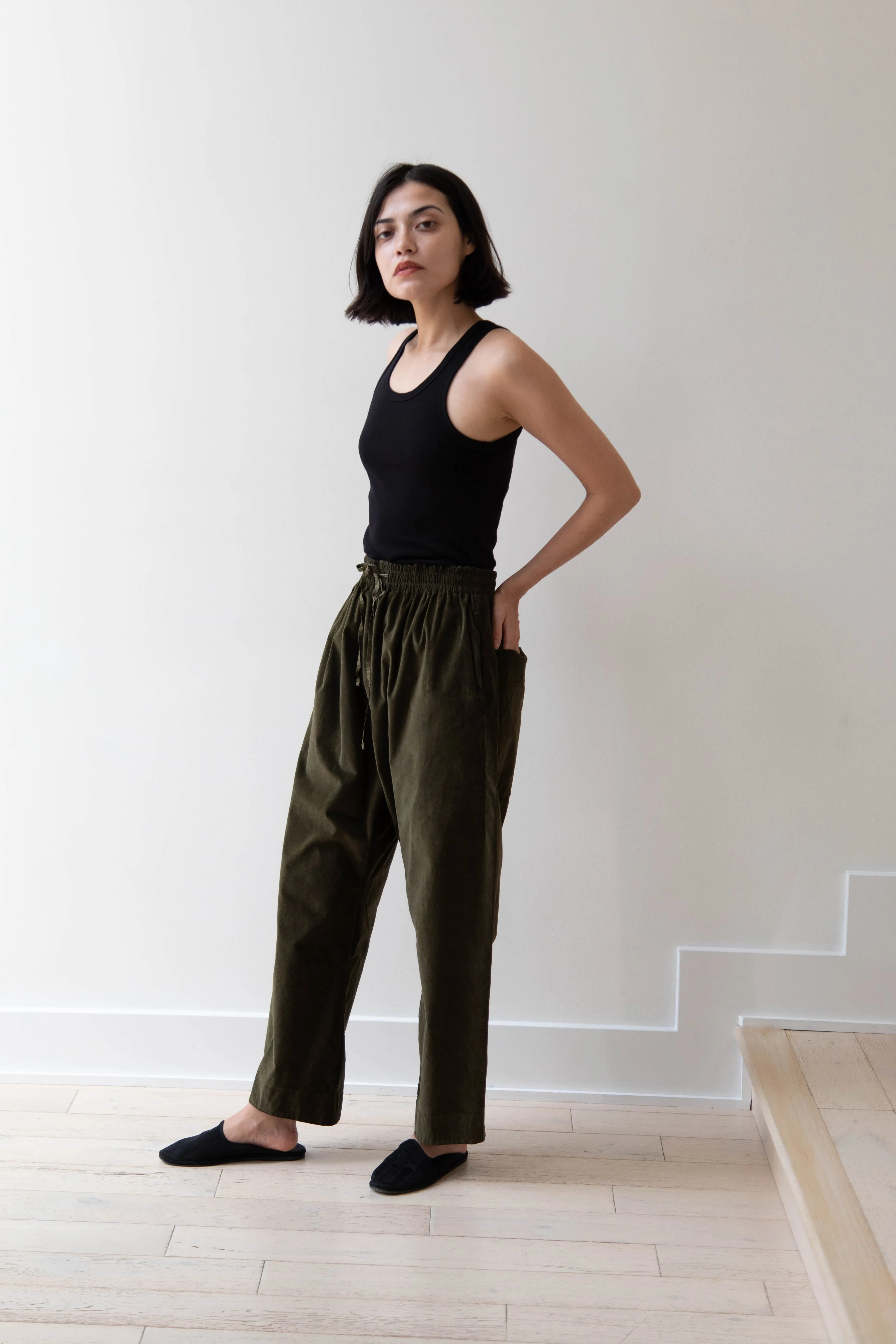 Album di Famiglia | Velvet Braghe Pants in Olive