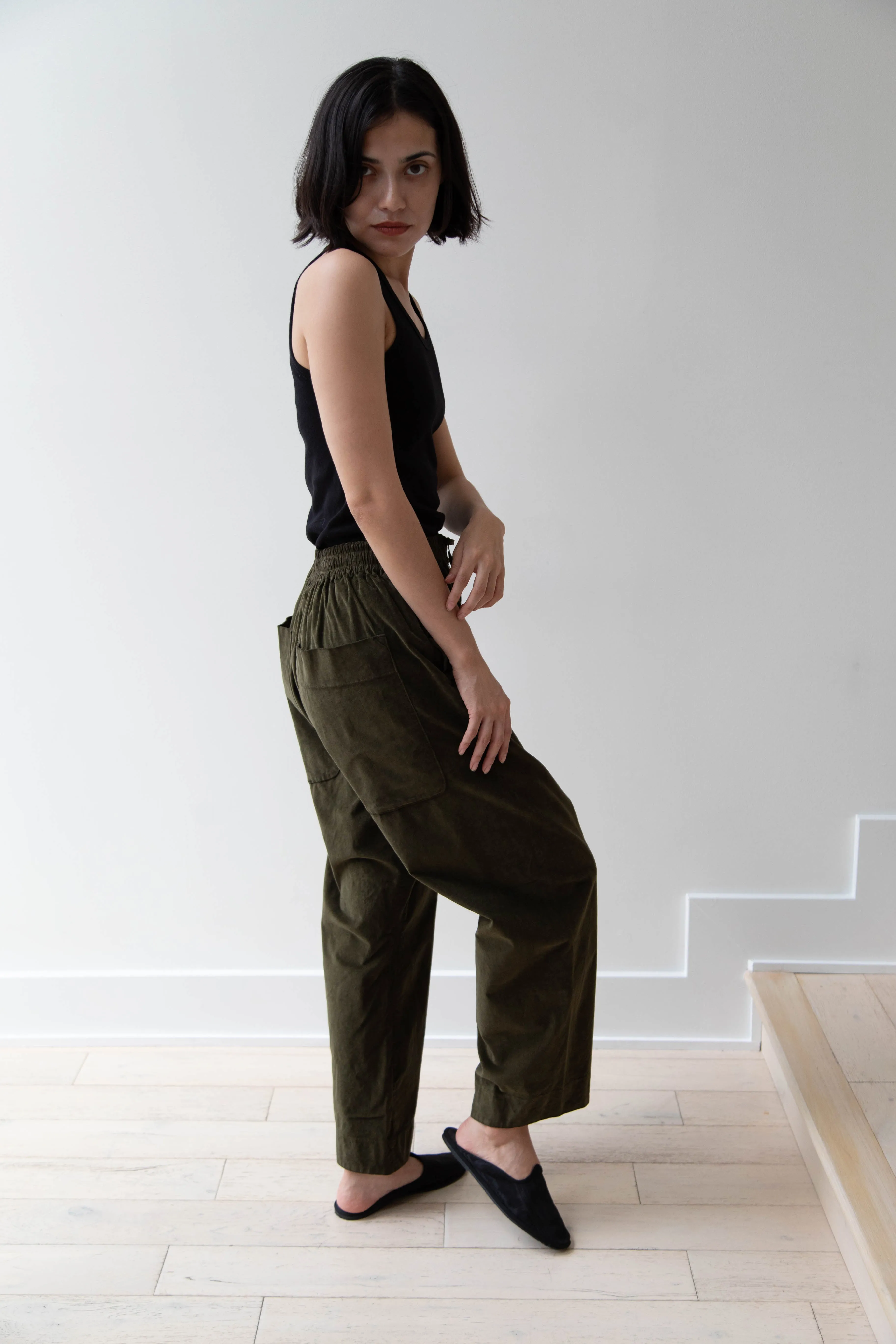 Album di Famiglia | Velvet Braghe Pants in Olive