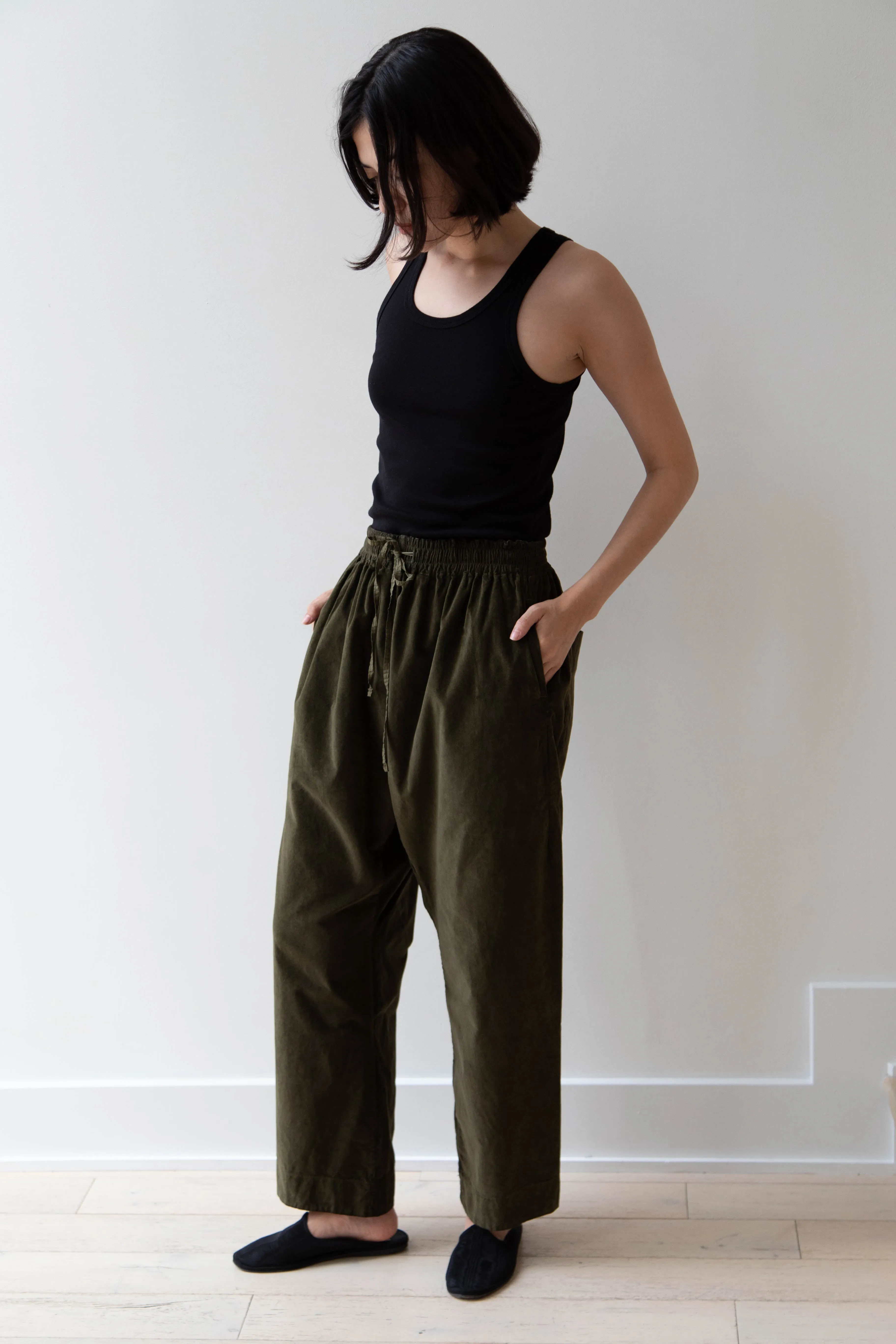 Album di Famiglia | Velvet Braghe Pants in Olive