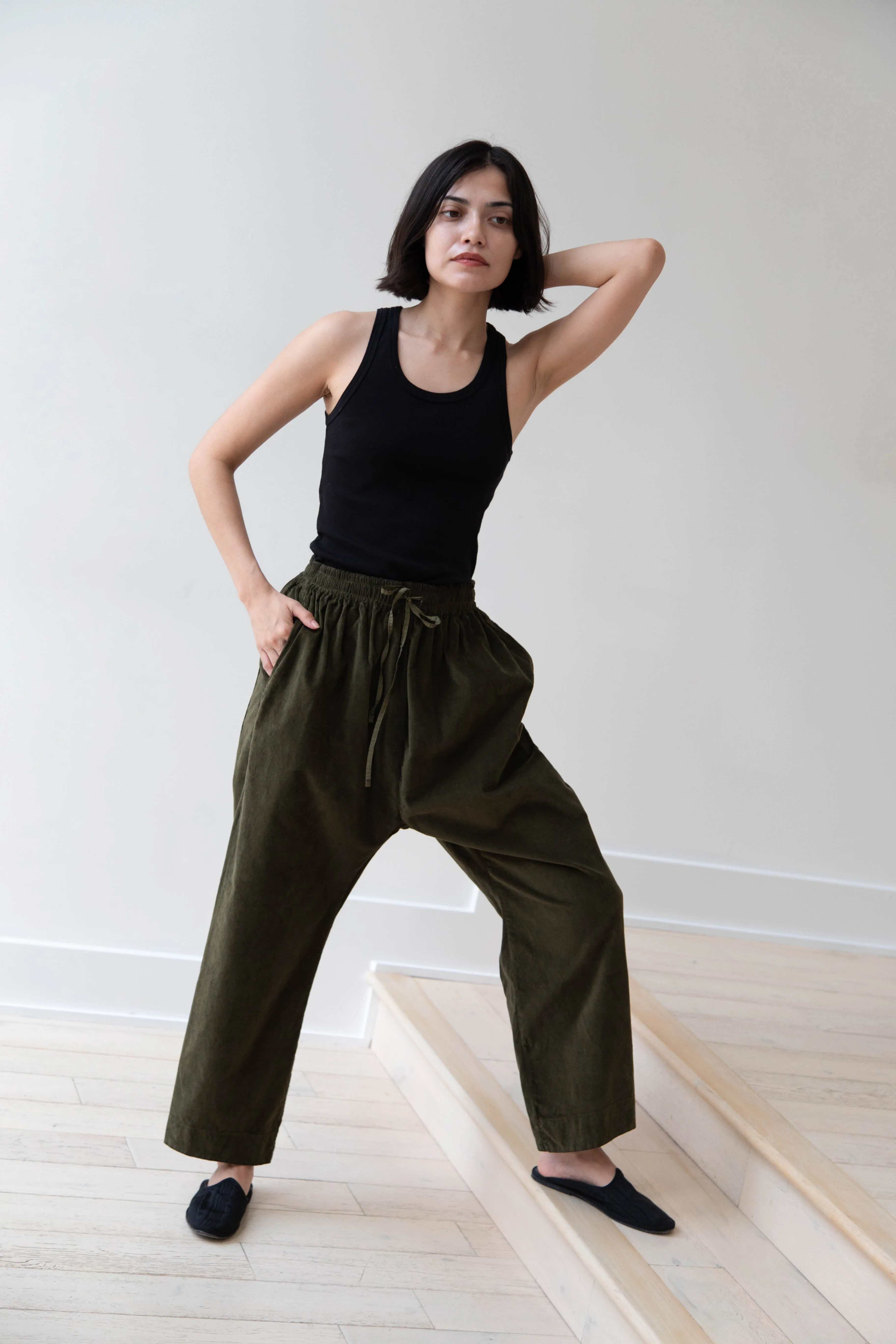 Album di Famiglia | Velvet Braghe Pants in Olive