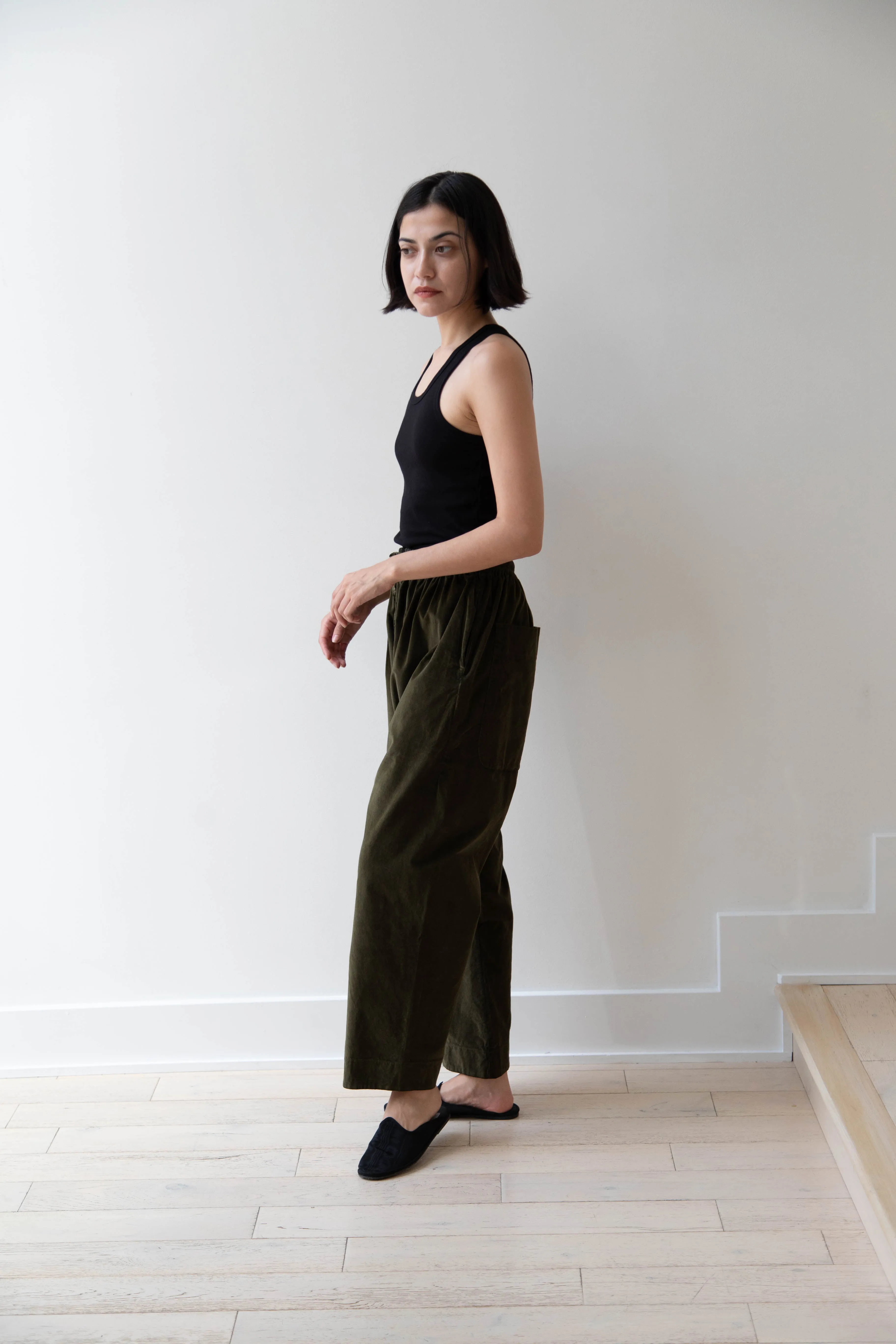Album di Famiglia | Velvet Braghe Pants in Olive
