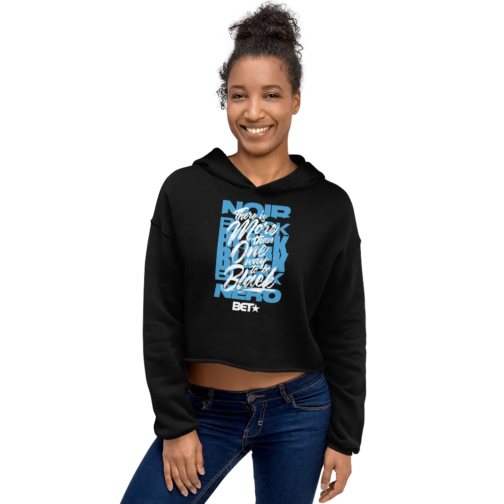 BET More Than One Way Women's Fleece Crop Hooded Sweatshirt