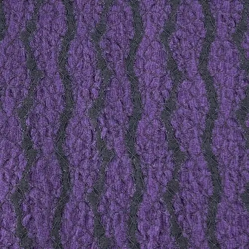 Black & Purple Stripe Pucker Jersey - SKU 7650 #S/Z