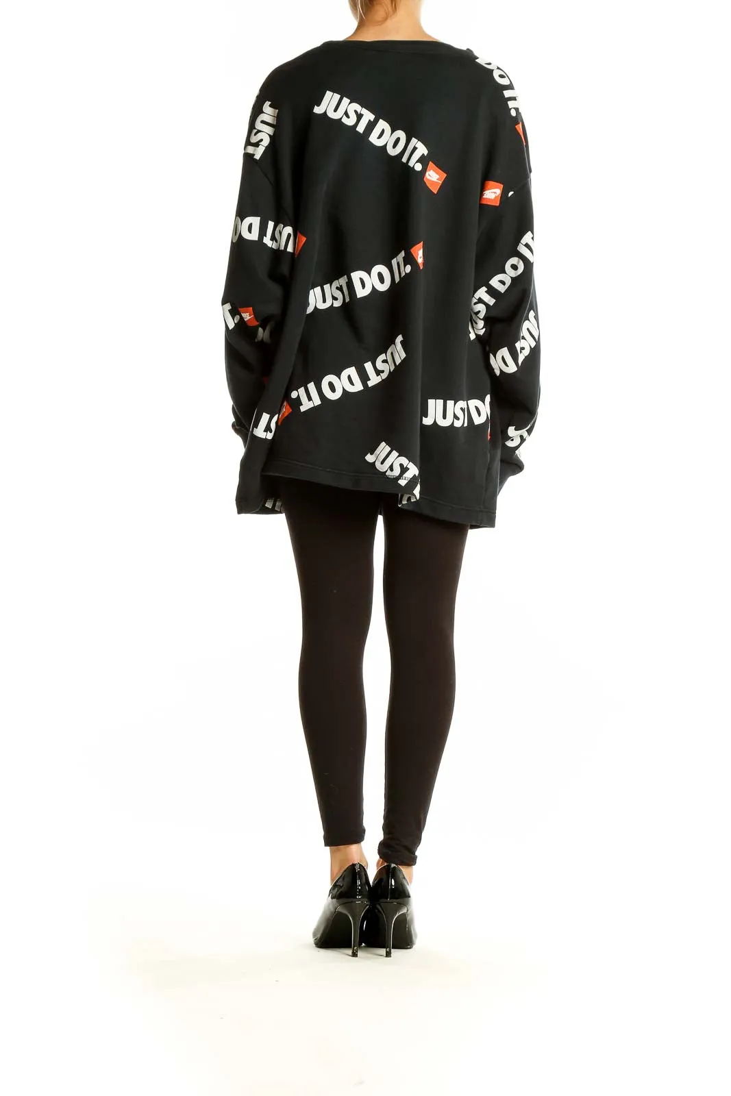 Black Oversized Nike Graphic Sweatshirt