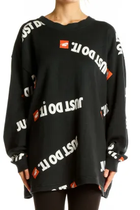 Black Oversized Nike Graphic Sweatshirt