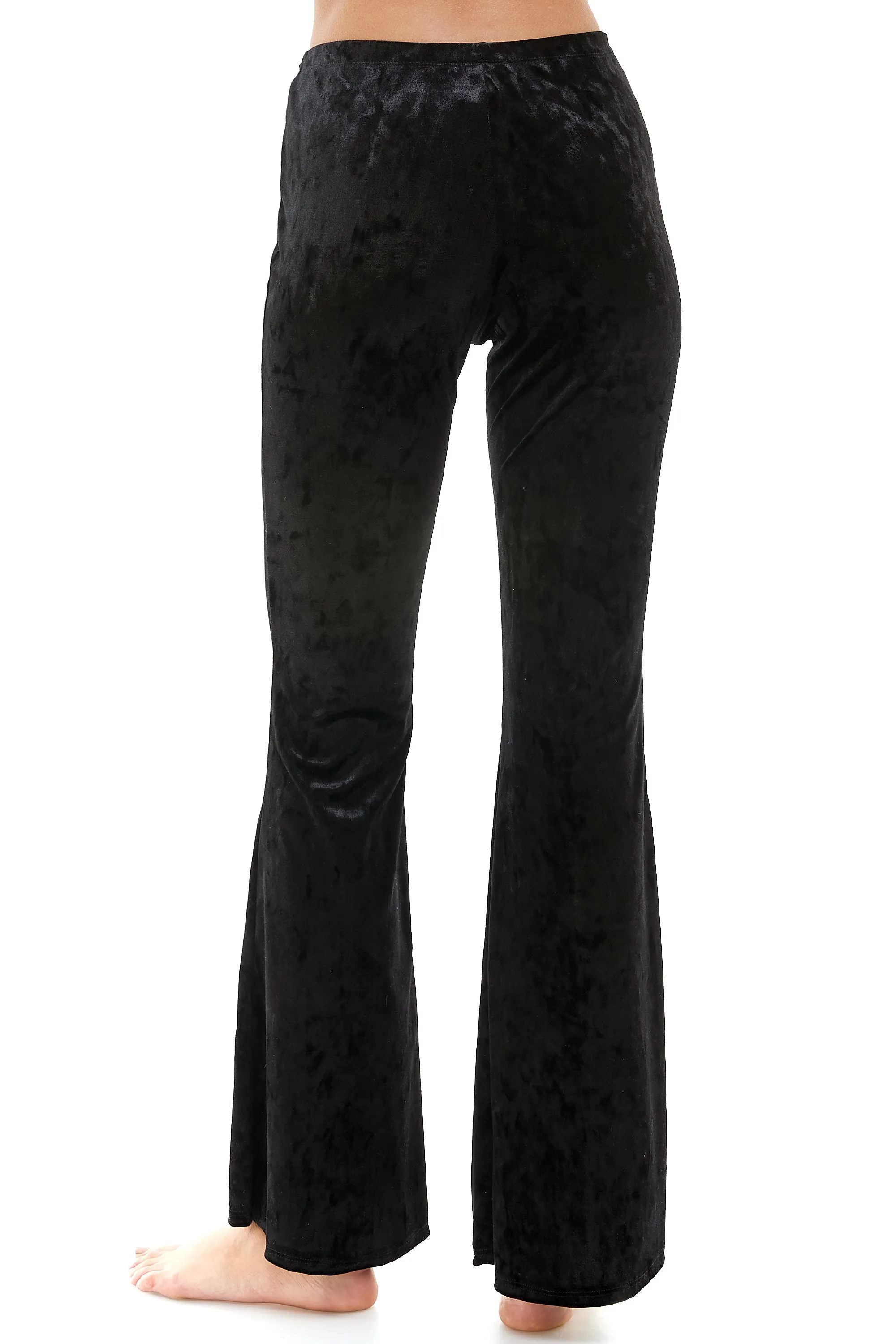 BLACK VELVET BELL BOTTOM FLARE PANTS