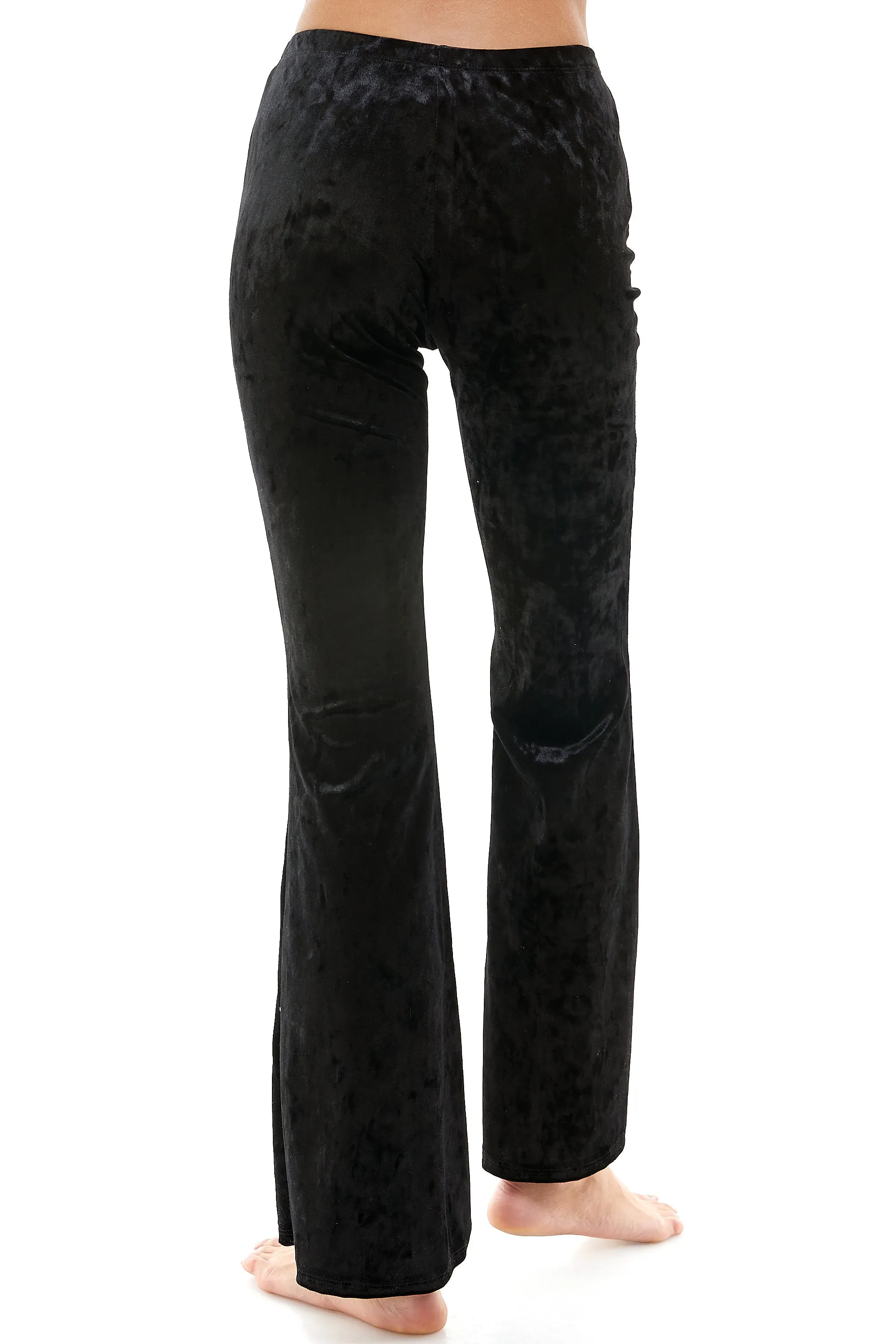 BLACK VELVET BELL BOTTOM FLARE PANTS