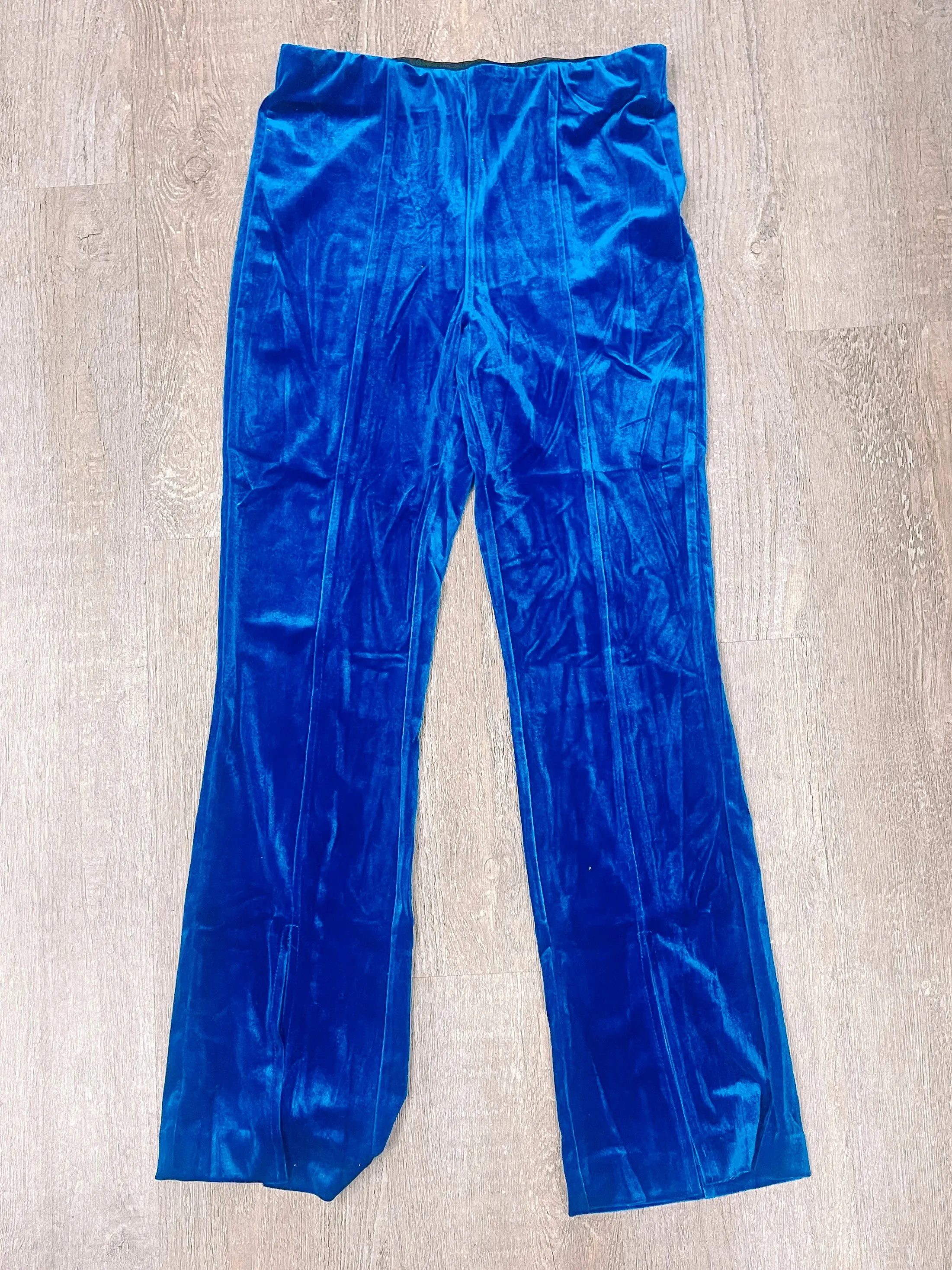 Blinding Blue Velvet Pants