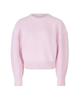 Chunky Wool Knit Crewneck Sweater