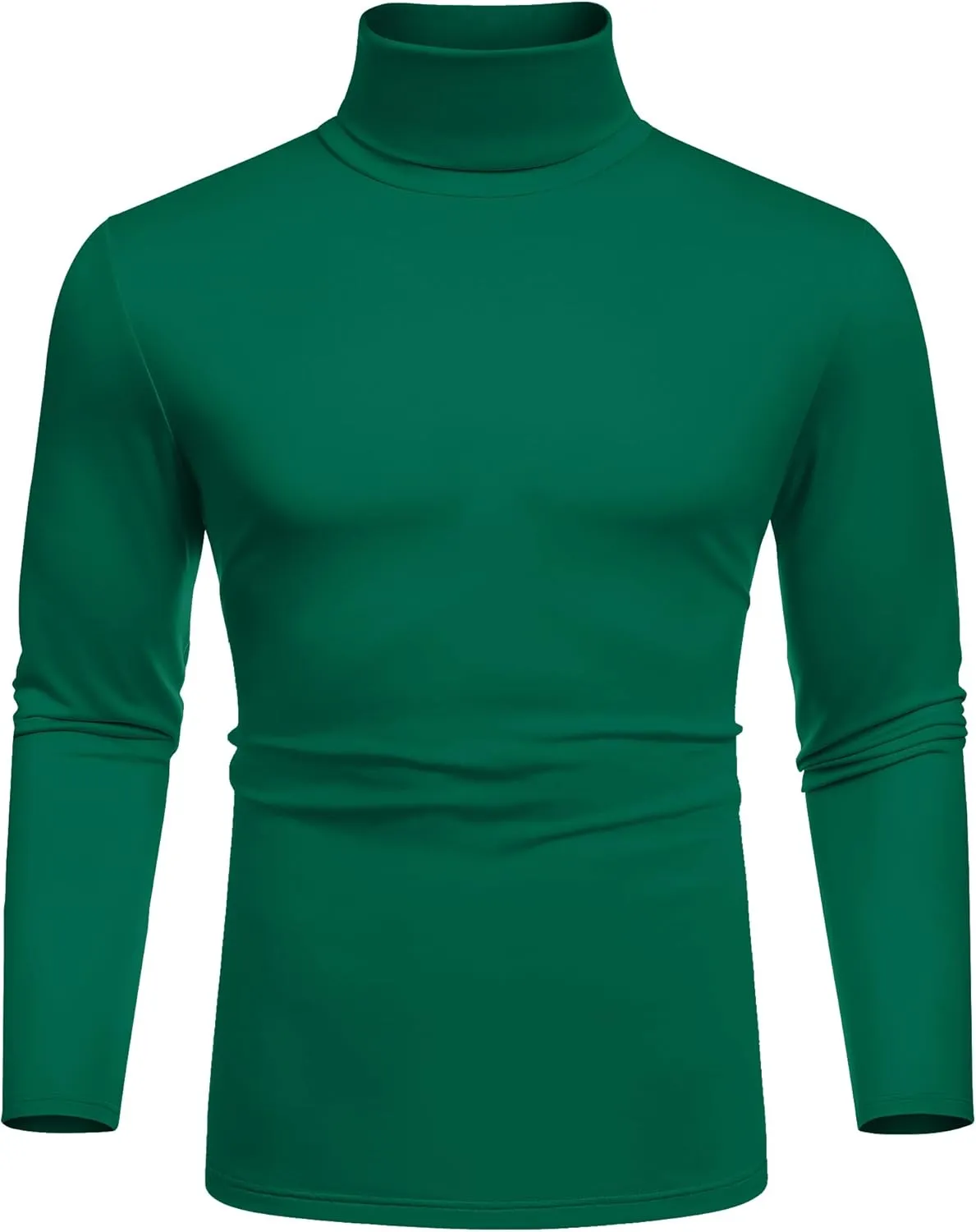 COOFANDY Men's Slim Fit Basic Turtleneck T-Shirt Long Sleeve Solid T Shirts Casual Knit Pullover Thermal Tops