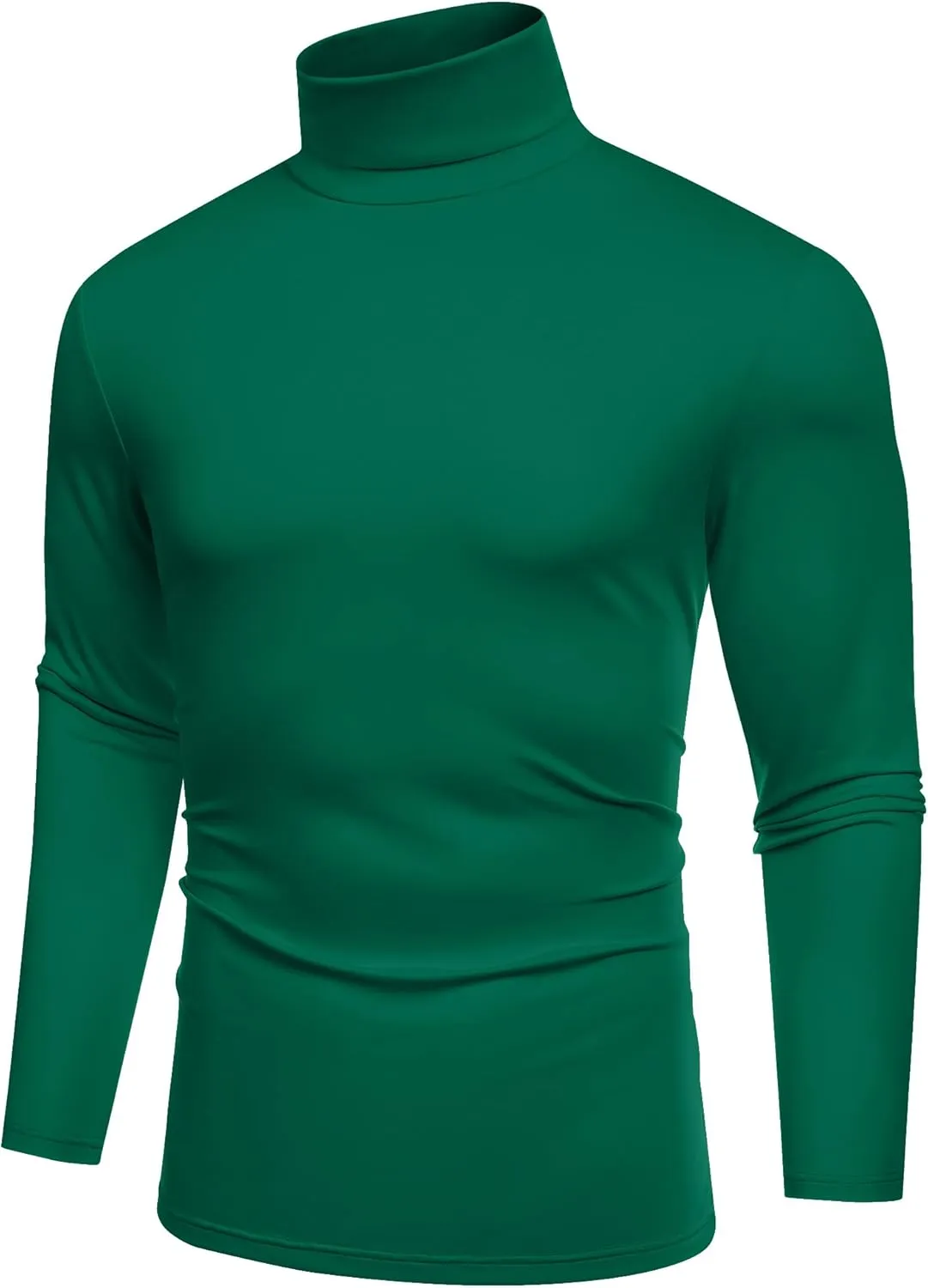 COOFANDY Men's Slim Fit Basic Turtleneck T-Shirt Long Sleeve Solid T Shirts Casual Knit Pullover Thermal Tops