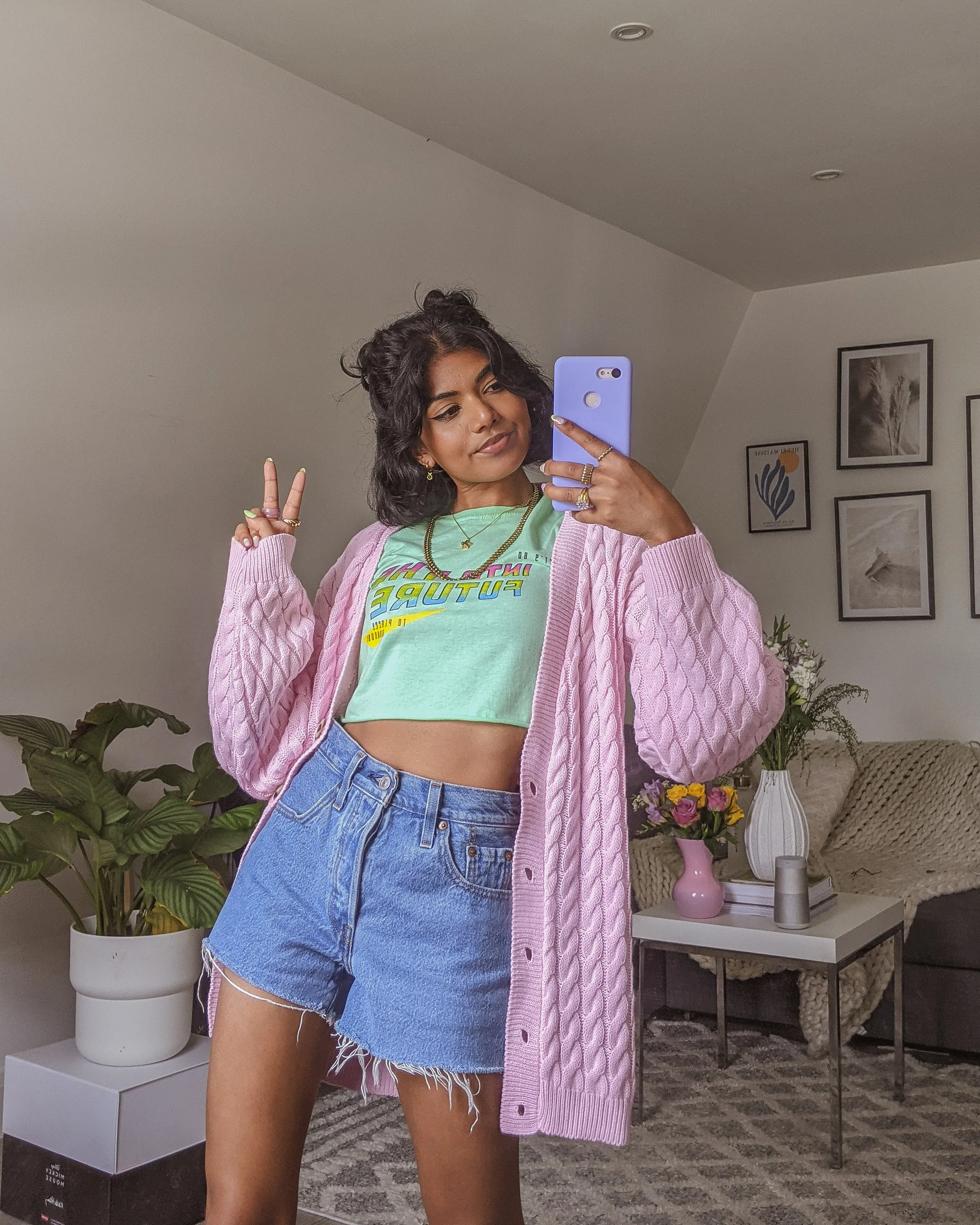 Daisy Street X Pose and Repeat Cable Knit Cardigan