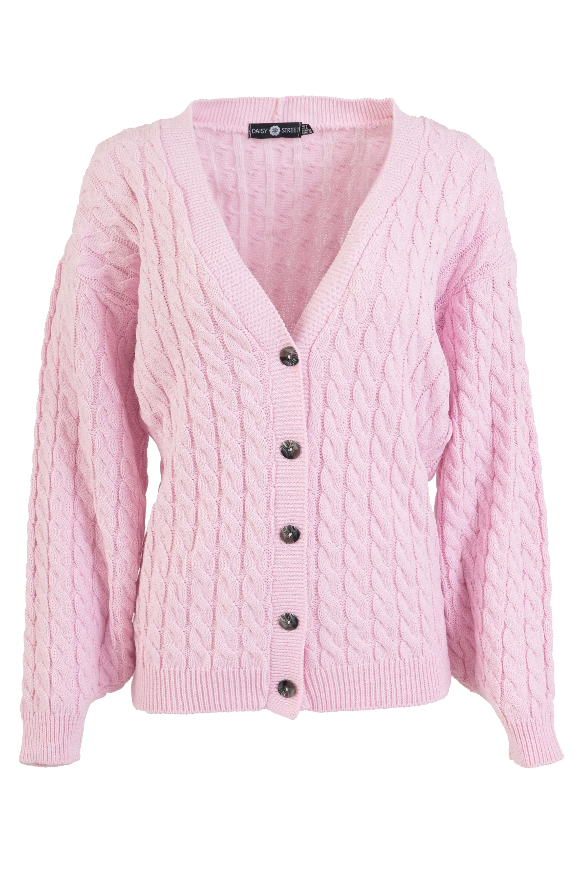 Daisy Street X Pose and Repeat Cable Knit Cardigan