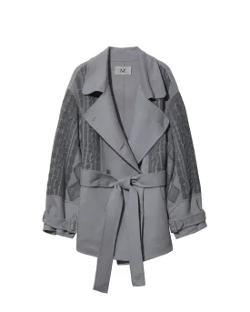 Double Cashmere Cable Sleeve Jacket