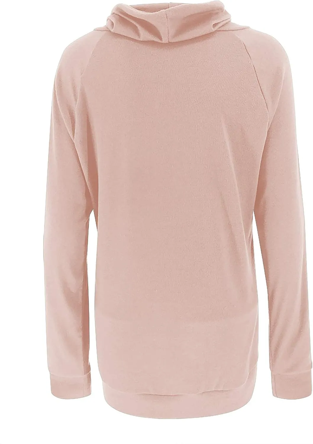 Fallorchid Womens Cowl Neck Tunic Tops Long Sleeve Pullovers Casual Drawstring Sweatshirts