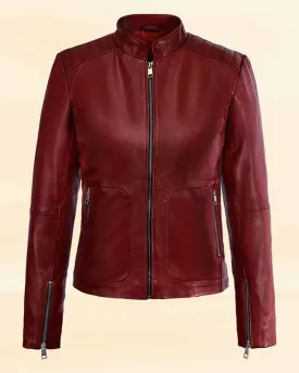 Fiery Femme Fatale Fringe leather jacket