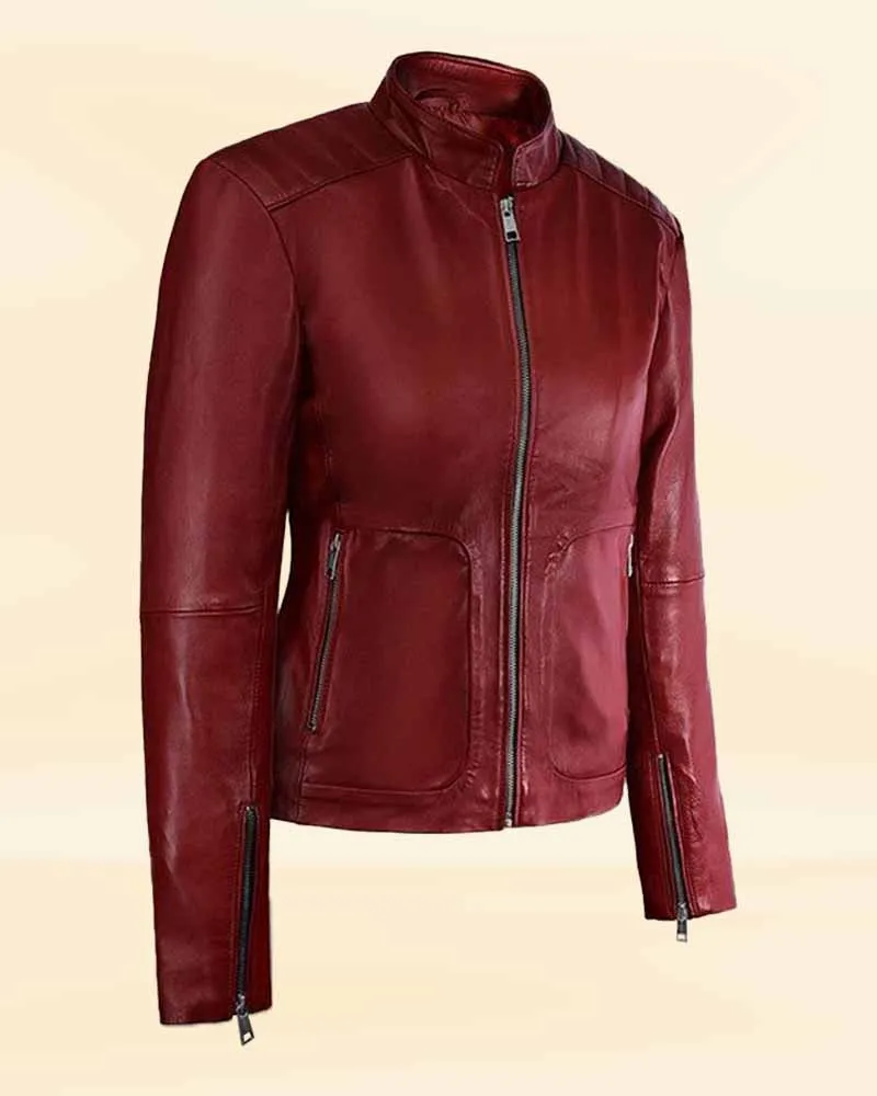Fiery Femme Fatale Fringe leather jacket