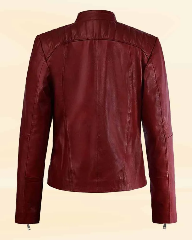 Fiery Femme Fatale Fringe leather jacket