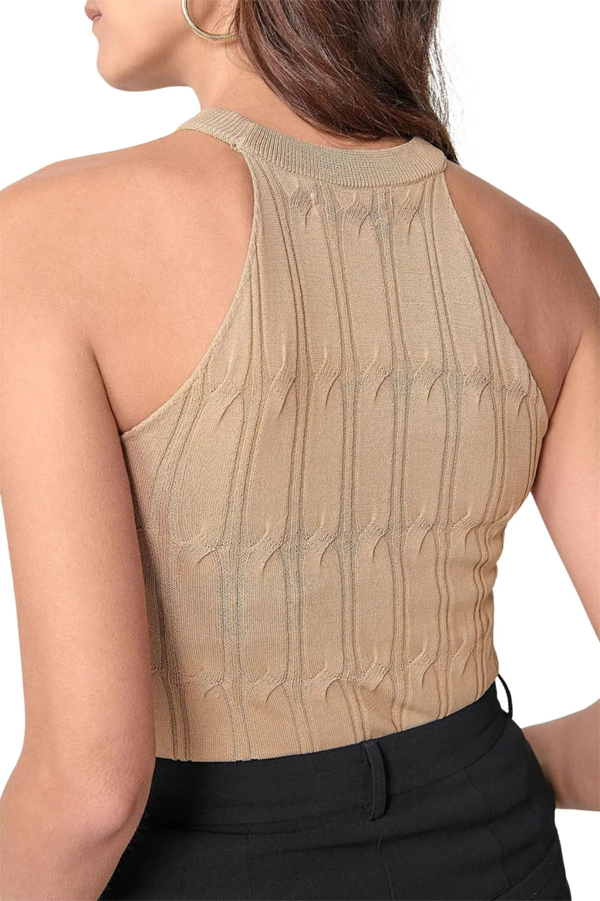 Fine Knit Ribbed Vest Top