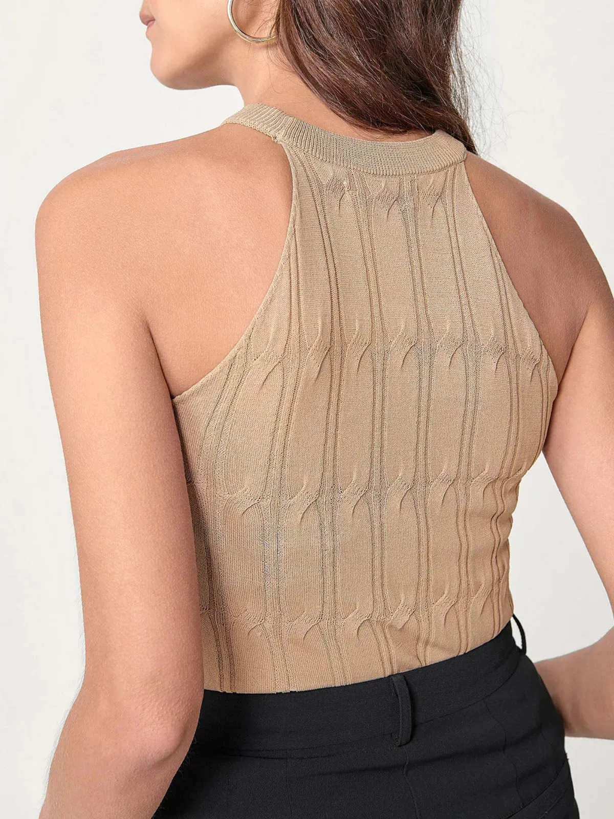 Fine Knit Ribbed Vest Top