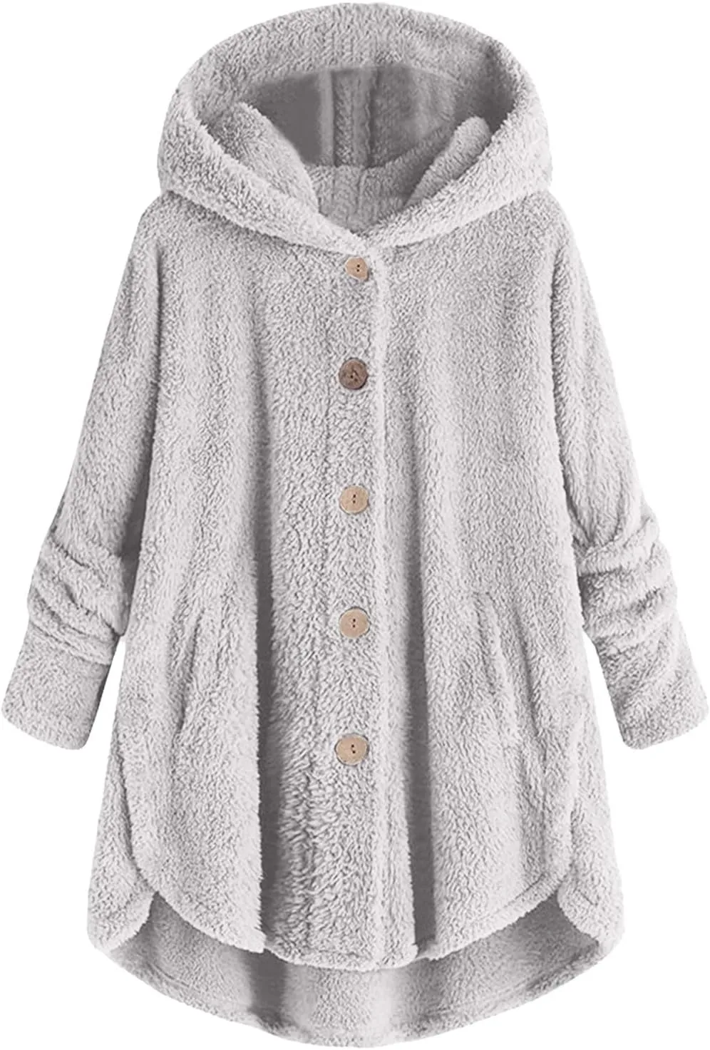 Fur Coats for Women Hooded Fall Winter Jackets 2023 Solid Women's Fleece Jackets & Coats Fuzzy Faux Fur Teddy Jacket