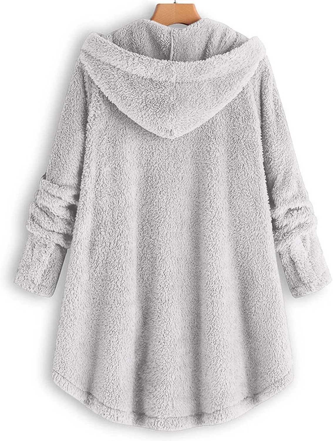 Fur Coats for Women Hooded Fall Winter Jackets 2023 Solid Women's Fleece Jackets & Coats Fuzzy Faux Fur Teddy Jacket