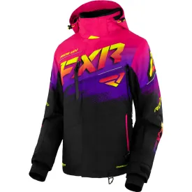 FXR Boost FX Snowmobile Jacket Black/Neon Fusion Pink