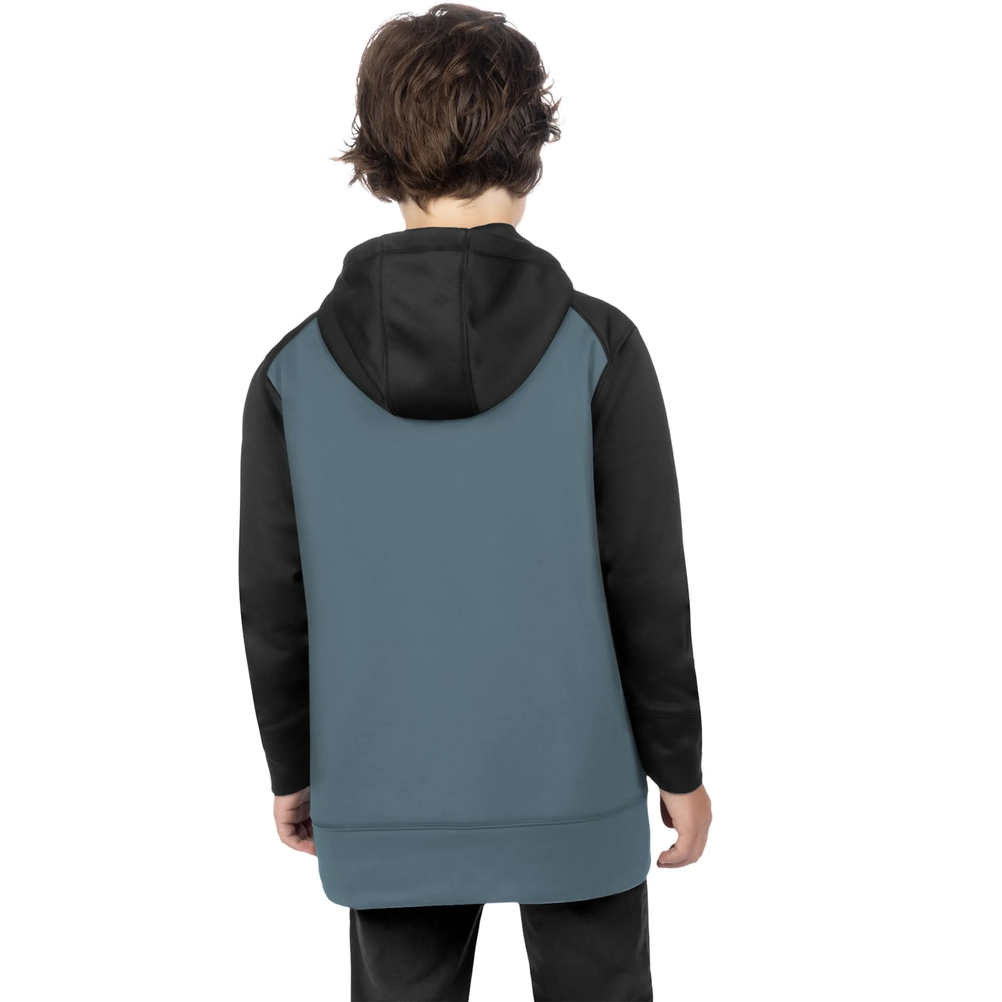FXR Youth Podium Tech Pullover Hoodie Steel/Black Blue