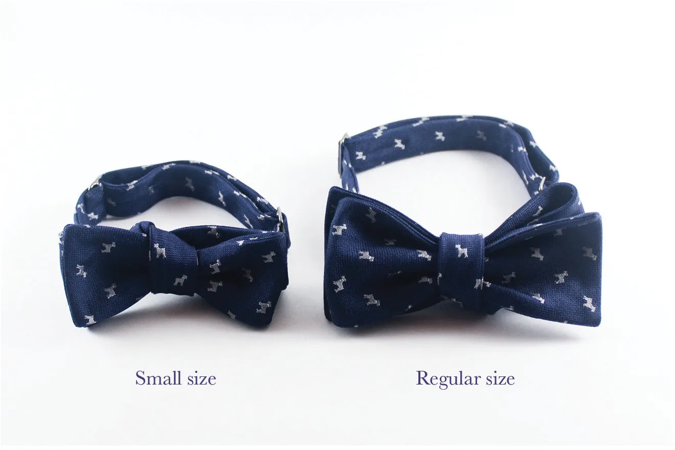 Grey Plain Weave Bow Tie