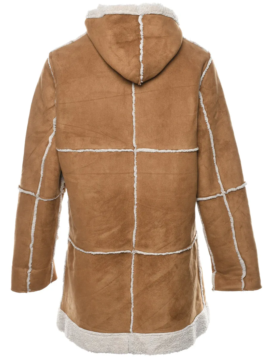 Hooded Brown Coat - L