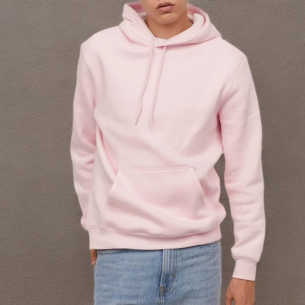 JIHUILAI Mens hoodie Fleece Hoodie Men Cotton-Blend Hooded Sweatshirt Solid Color Drawstring Hooded (S-3XL)