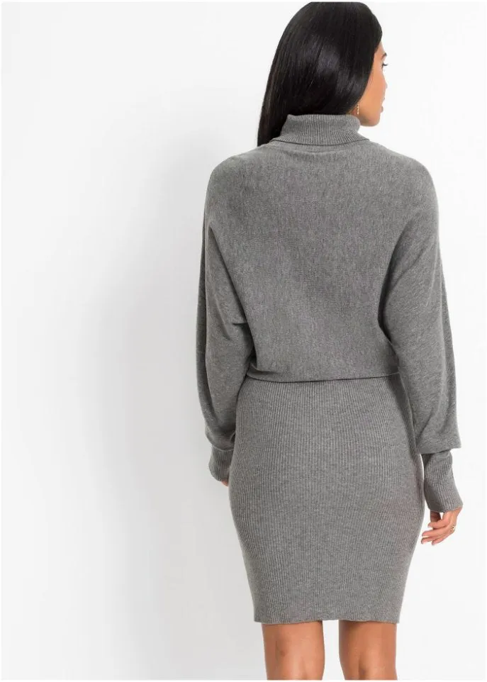 Knitted dress Bodyflirt, gray