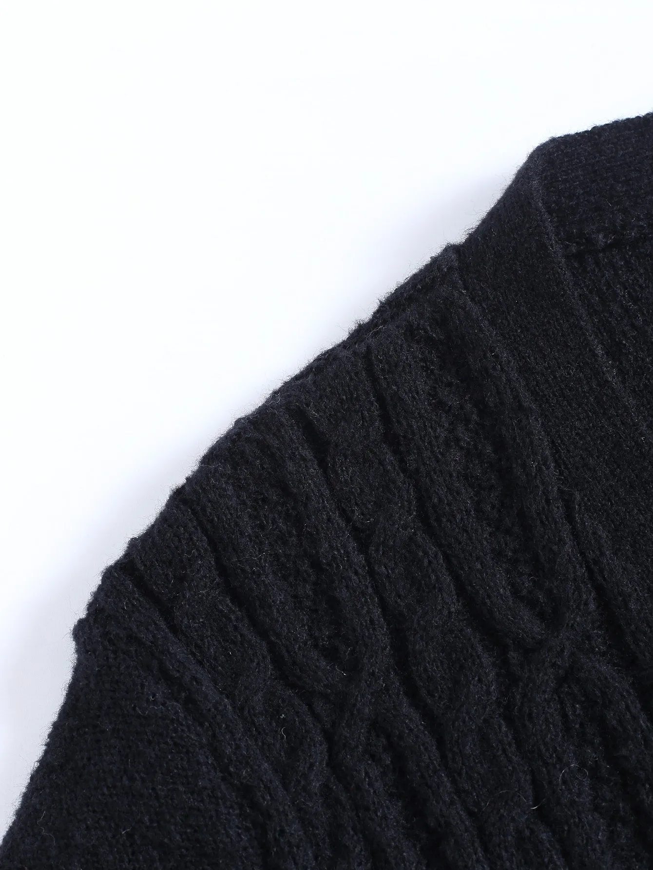 Men Button Through Cable Knit Cardigan