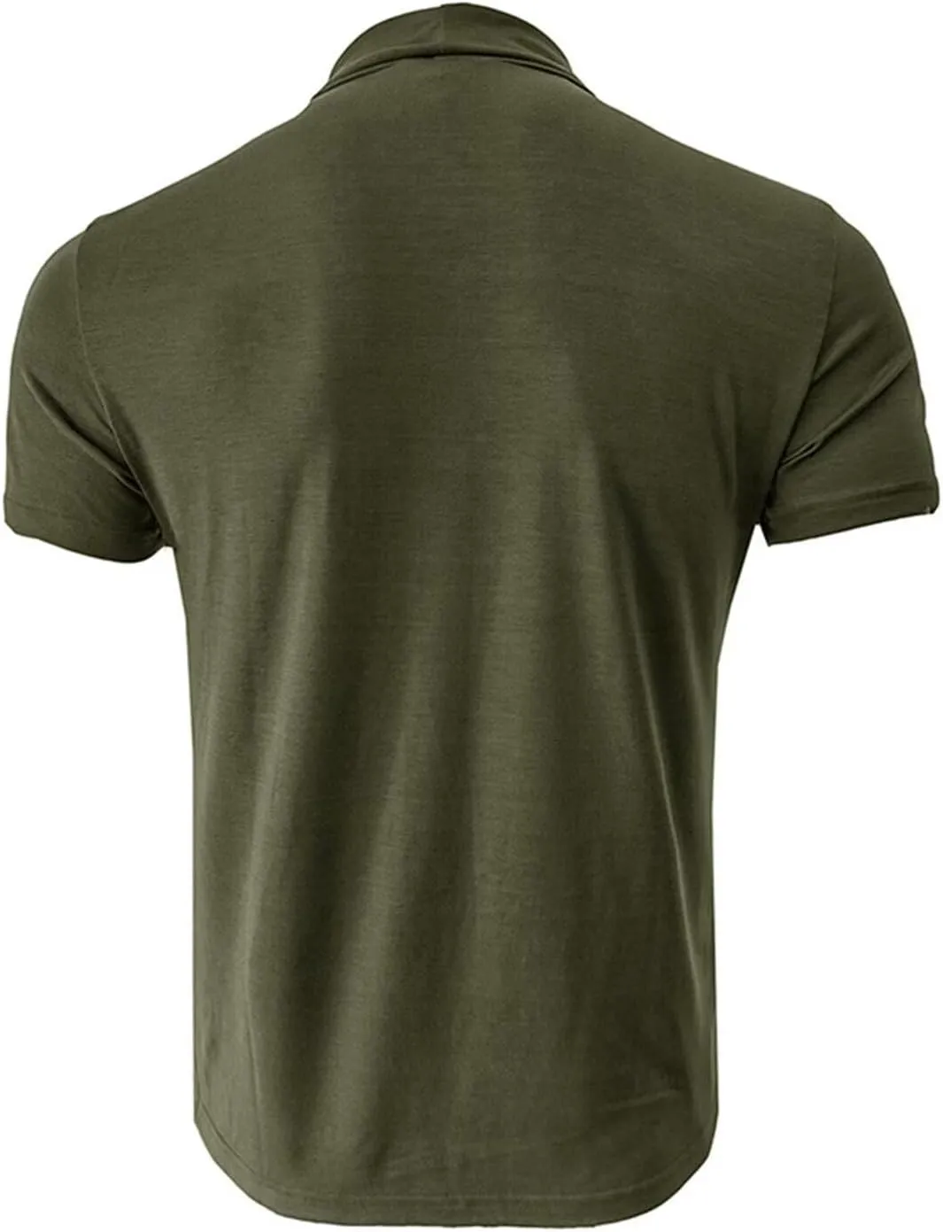 Men's Fashion Shirts Short Sleeve Mock Turtleneck T-Shirts Casual Undershirt Tops