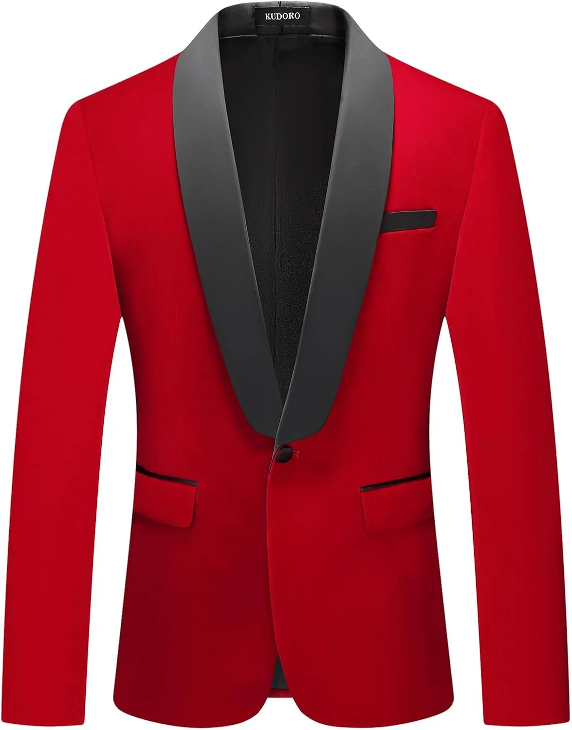 Mens Velvet Blazer Slim Fit Tuxedo Suits Jacket Shawl Collar Solid Jacket Wedding Dinner Prom One Button Blazer Jacket