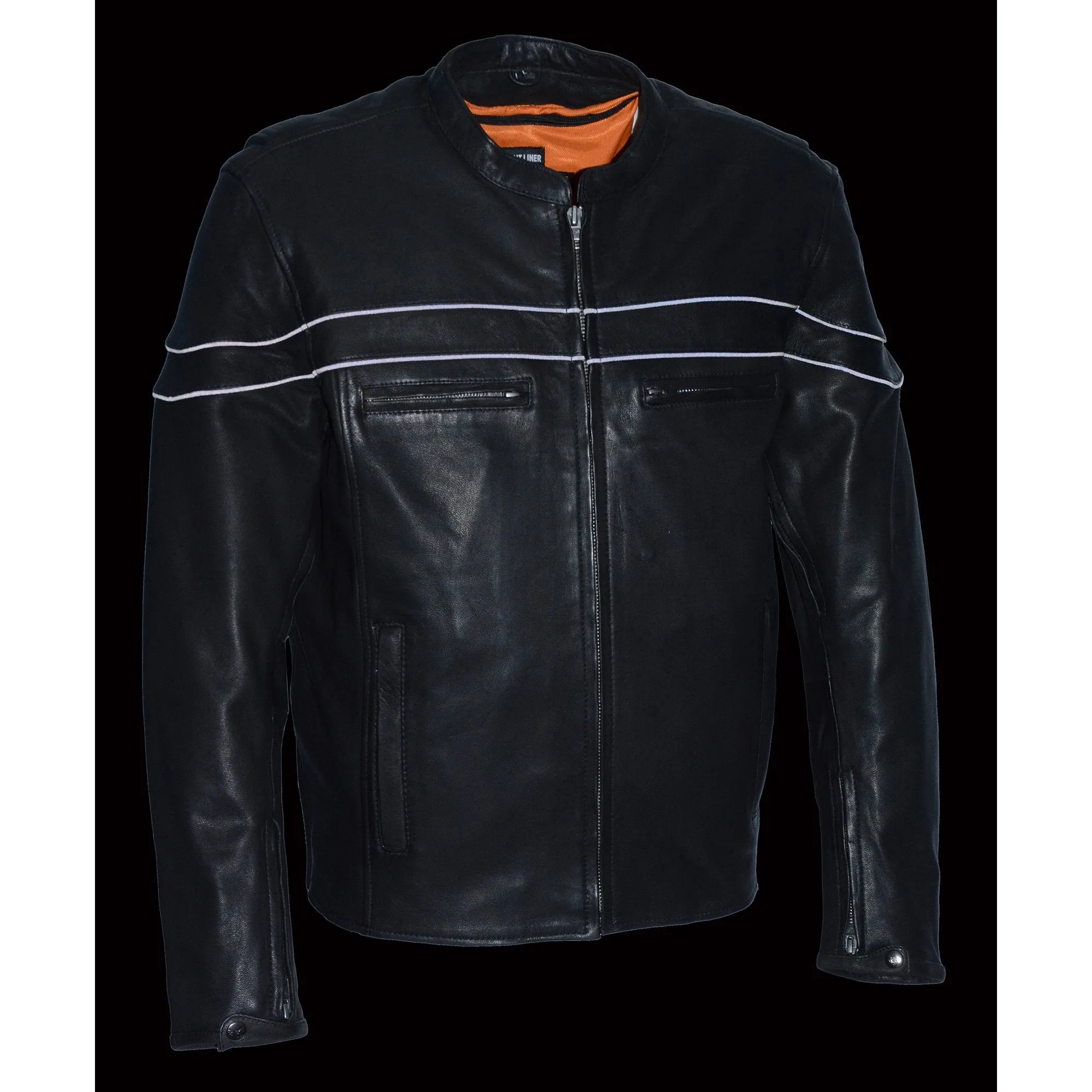 Milwaukee Leather-MLM1525-Men's Leather Lightweight Sporty Scooter Crossover Jacket