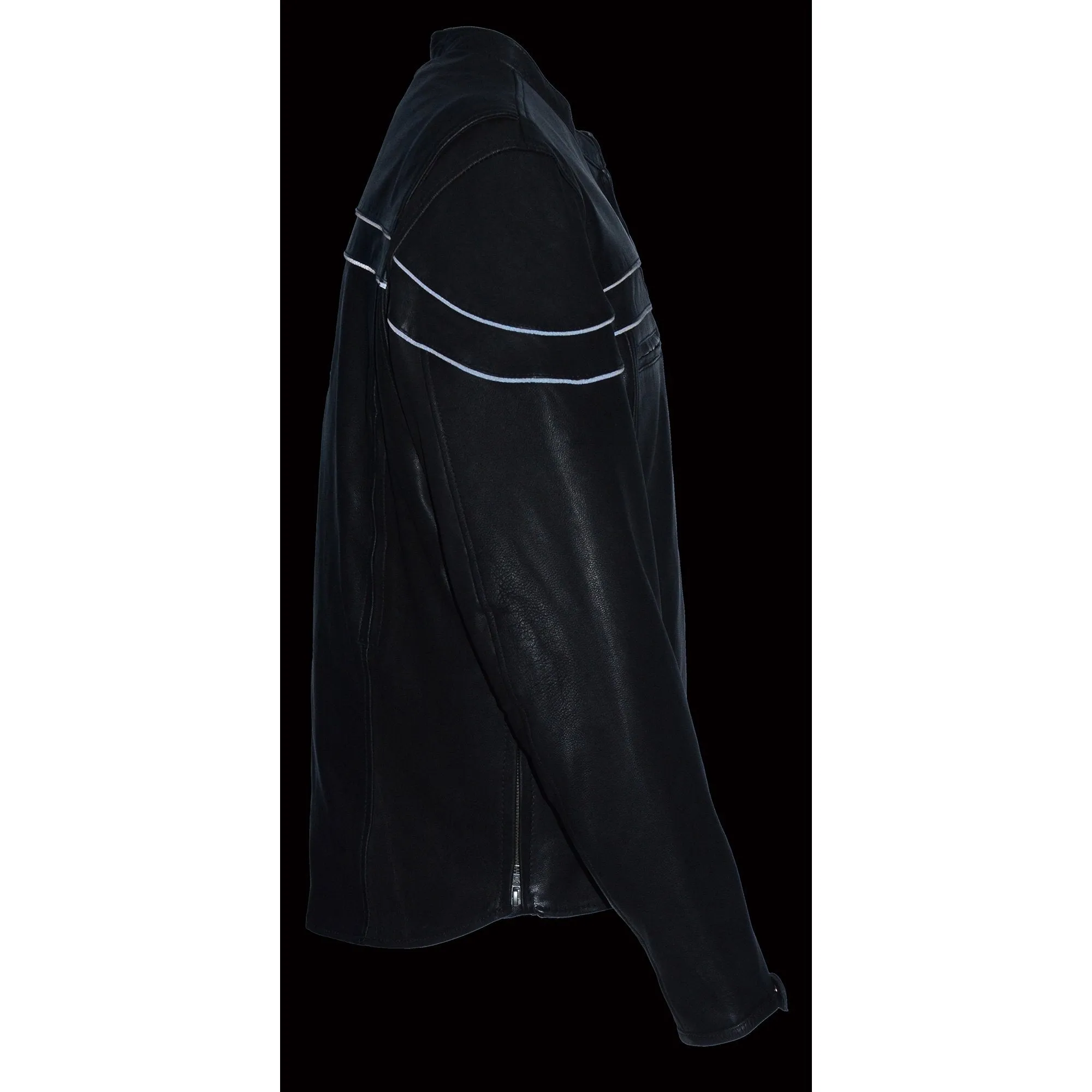 Milwaukee Leather-MLM1525-Men's Leather Lightweight Sporty Scooter Crossover Jacket