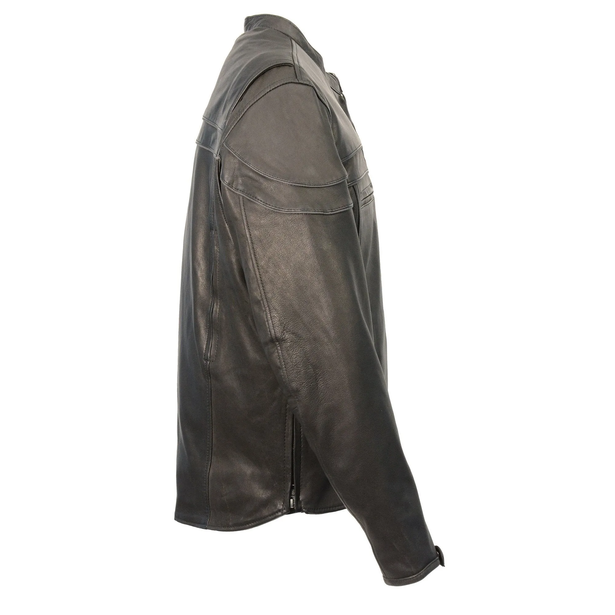 Milwaukee Leather-MLM1525-Men's Leather Lightweight Sporty Scooter Crossover Jacket