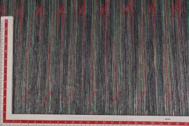 Multicolour Pleated Multicolour Stripes Knit Fabric