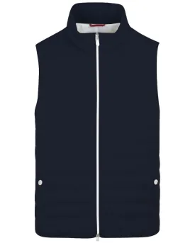 Navy Cashmere Quilted Vest