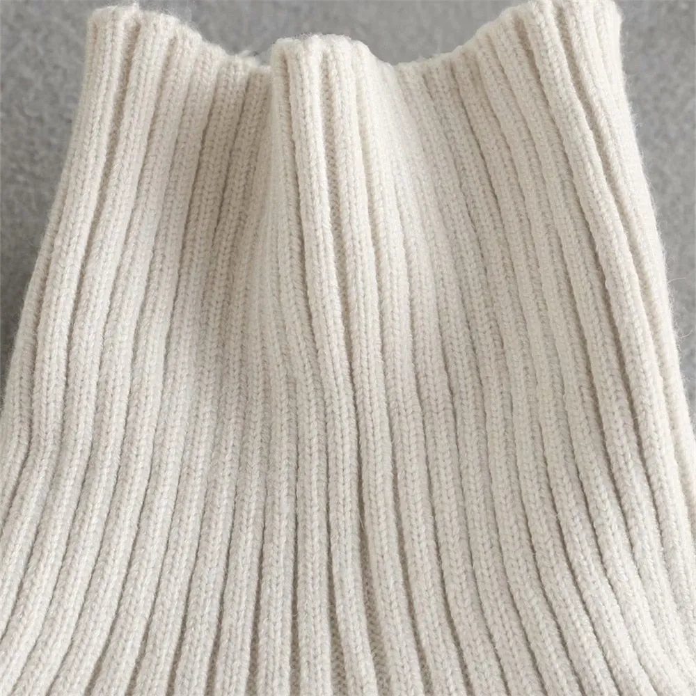 Ｗomen Turtleneck Sexy Short Sweater Chic Streetwear