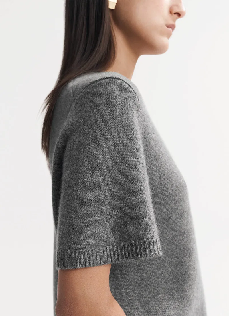 Oversized Cashmere Crewneck T-Shirt