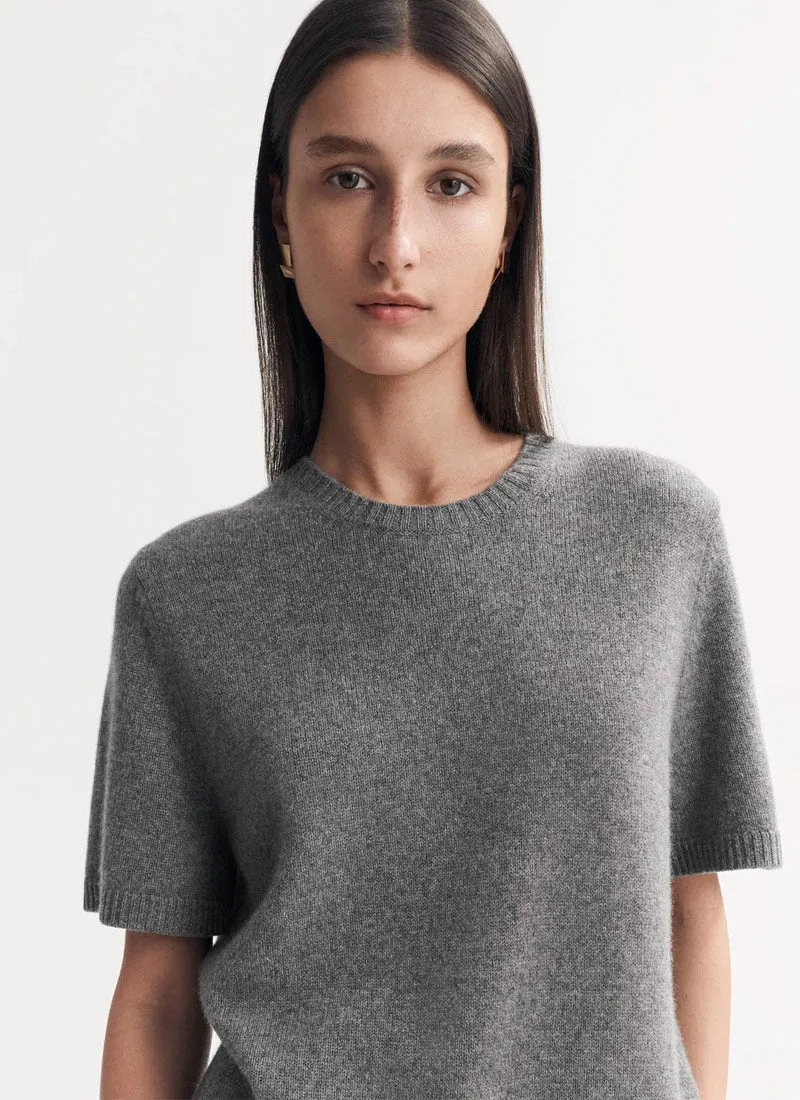 Oversized Cashmere Crewneck T-Shirt