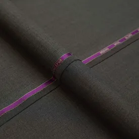 Plain Twill-Medium Grey, Wool Blend, Worsted Flannel Fabric