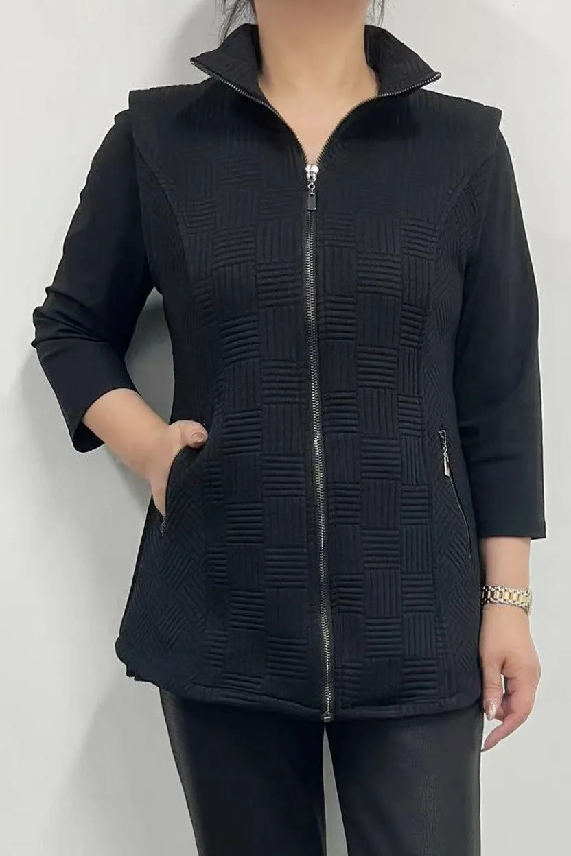 Quilted Zip Front Vest